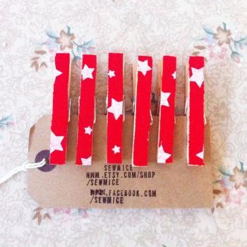 Fabric covered clothes pegs